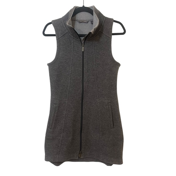 Toad & Co Arriva long vest wool blend gray zip front new with tags XS - Picture 2 of 12